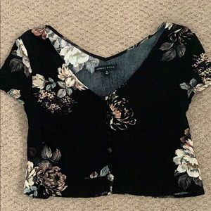 kendall & kylie floral crop top